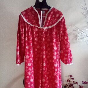 Lanz Of Salzburg Women's Nightgown Size 1X Snowflake Design